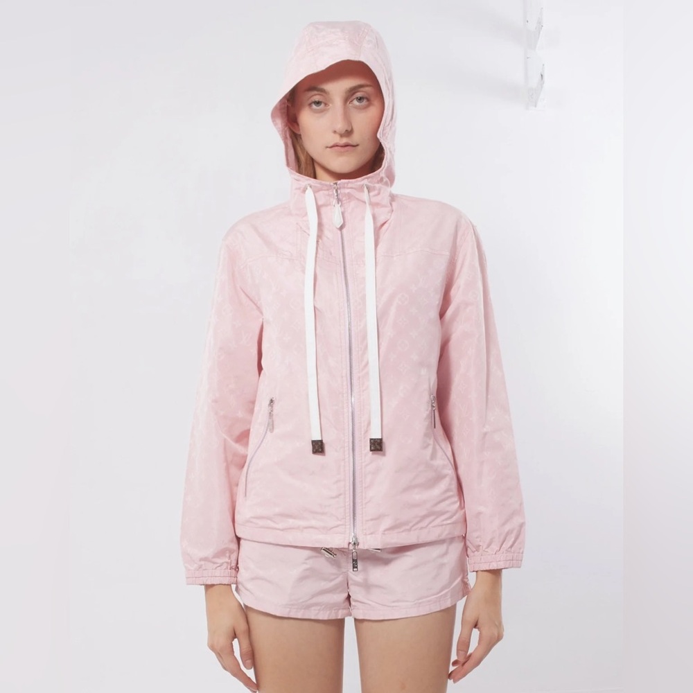 LOUIS VUITTON
Pink Monogram Nylon Windbreaker Jacket